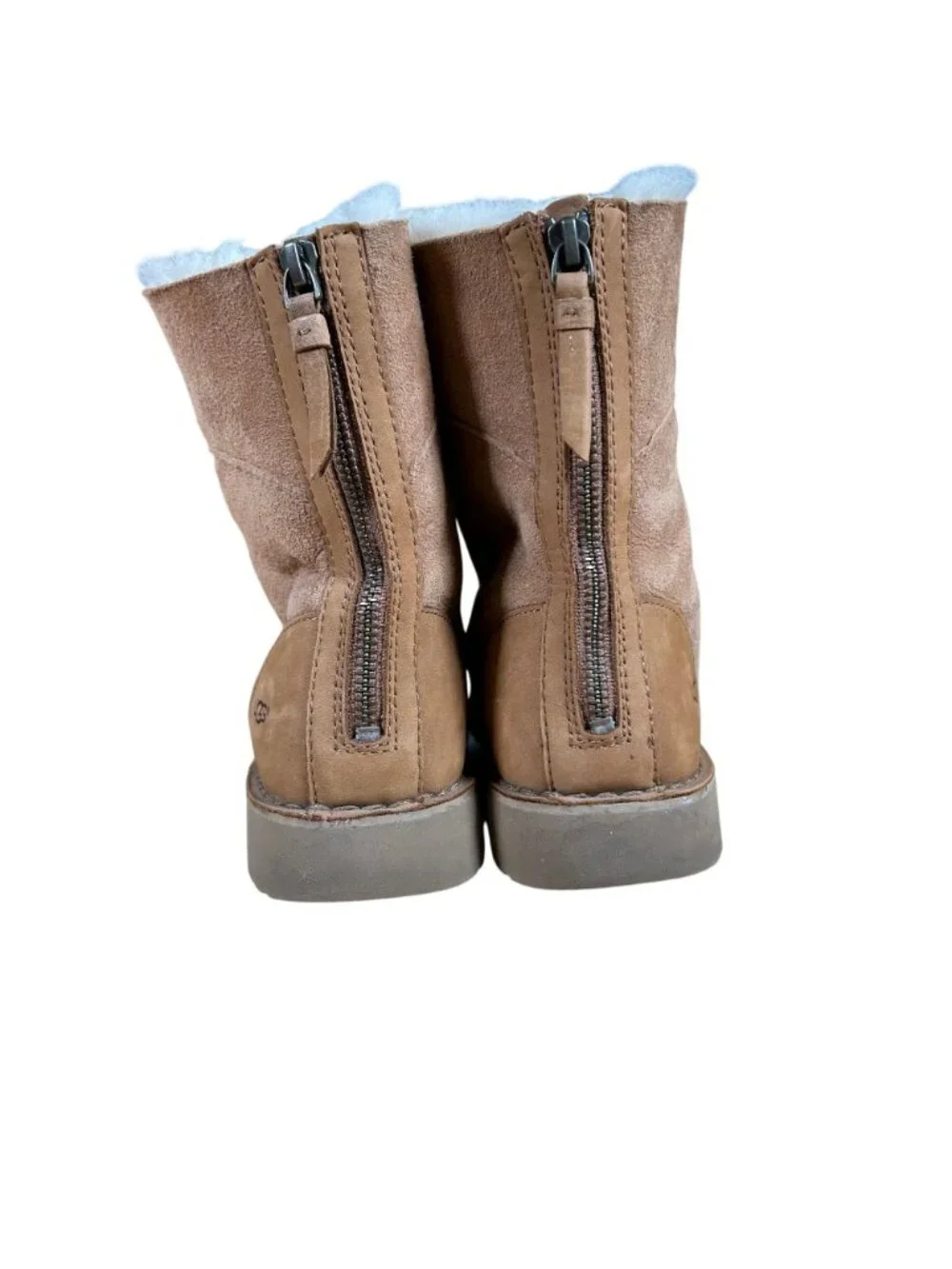 UGG Australia Daney Fully Lined Warm Lace-Up Suede Boots Chestnut Women's Size 7